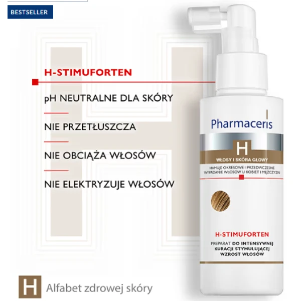 PHARMACERIS H STIMUFORTEN WCIERKA STYMULUJĄCA WZROST I HAMUJĄCA WYPADANIE 125 ML