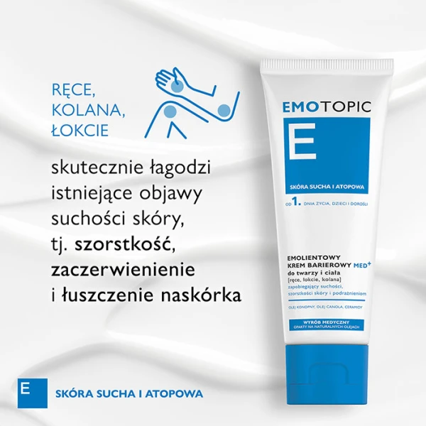 PHARMACERIS E EMOTOPIC KREM BARIEROWY MED+  DO TWARZY I CIAŁA 75 ML