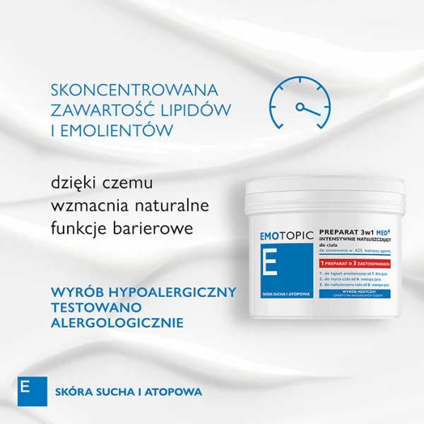 PHARMACERIS E EMOTOPIC PREPARAT INTENSYWNIE NATŁUSZCZAJĄCY DO CIAŁA 3W1 500 ML