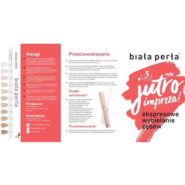 BIAŁA PERŁA EKSPRESOWE WYBIELANIE ZĘBÓW PASTA + ŻEL ZESTAW