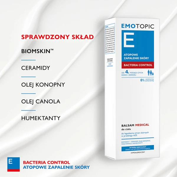 PHARMACERIS E EMOTOPIC BACTERIA CONTROL BALSAM DO CIAŁA 200 ML
