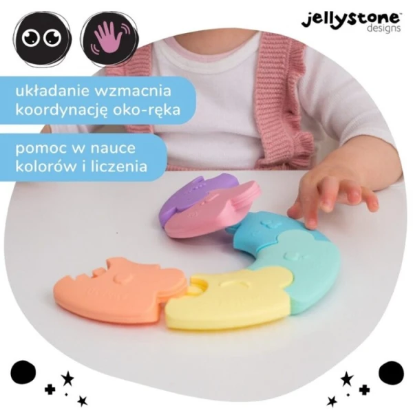 Jellystone Designs Pierwsze Puzzle sensoryczne pastelowe kółko
