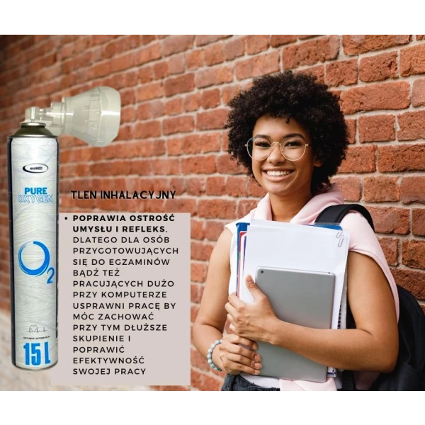 Tlen inhalacyjny w puszcze 99,5% przenośny inhalator tlenowy 