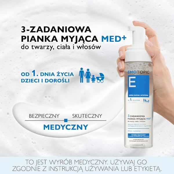 PHARMACERIS E EMOTOPIC 3-ZADANIOWA PIANKA MYJĄCA 200 ML