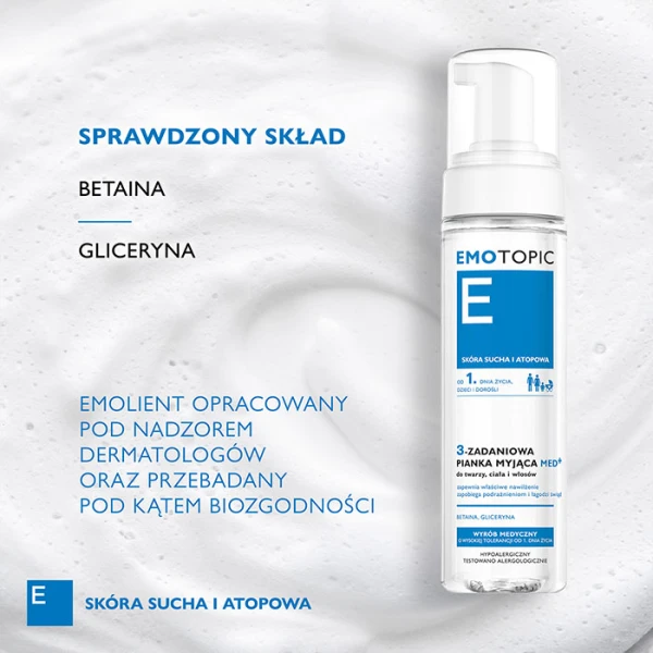PHARMACERIS E EMOTOPIC 3-ZADANIOWA PIANKA MYJĄCA 200 ML