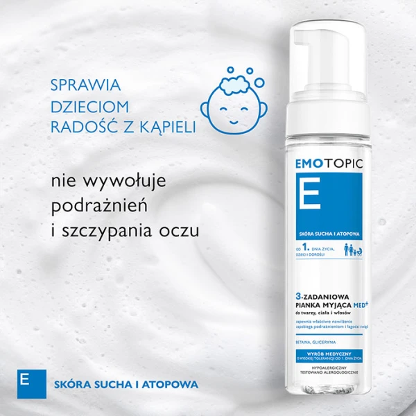 PHARMACERIS E EMOTOPIC 3-ZADANIOWA PIANKA MYJĄCA 200 ML