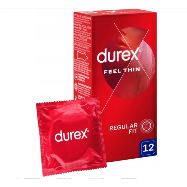 Durex Feel Thin Classic cienkie prezerwatywy 12 sztuk