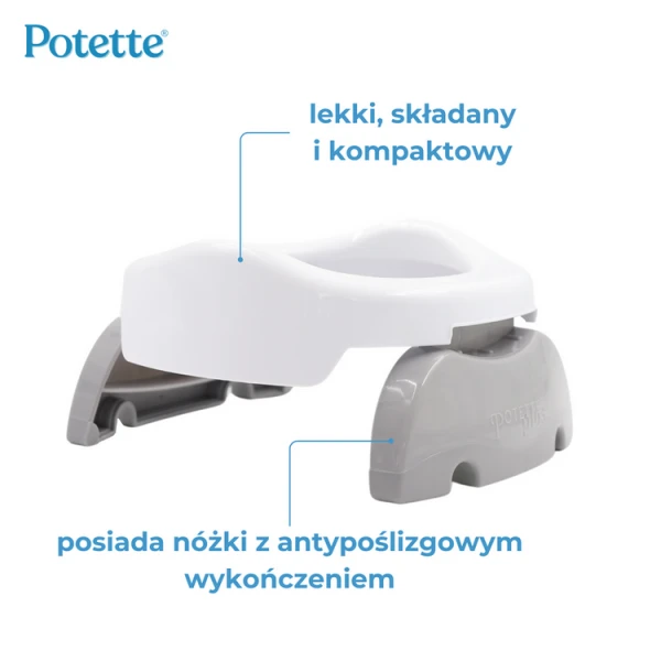Potette Nocnik dla dziecka i nakładka na toaletę, biało-niebieski
