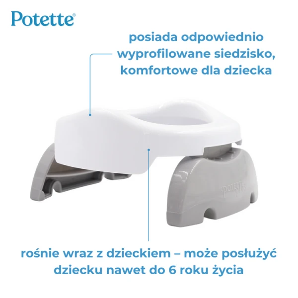 Potette Nocnik dla dziecka i nakładka na toaletę, biało-niebieski