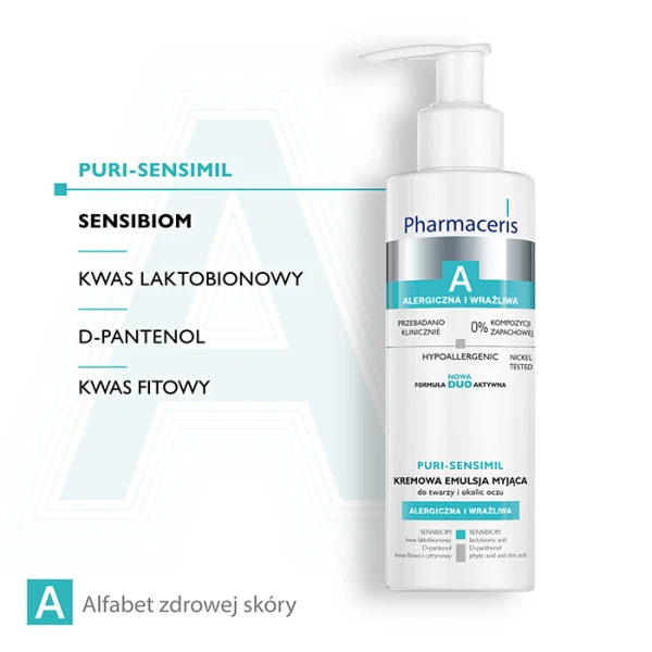 PHARMACERIS A PURI-SENSIMIL KREMOWA EMULSJA MYJĄCA DO TWARZY 190 ML