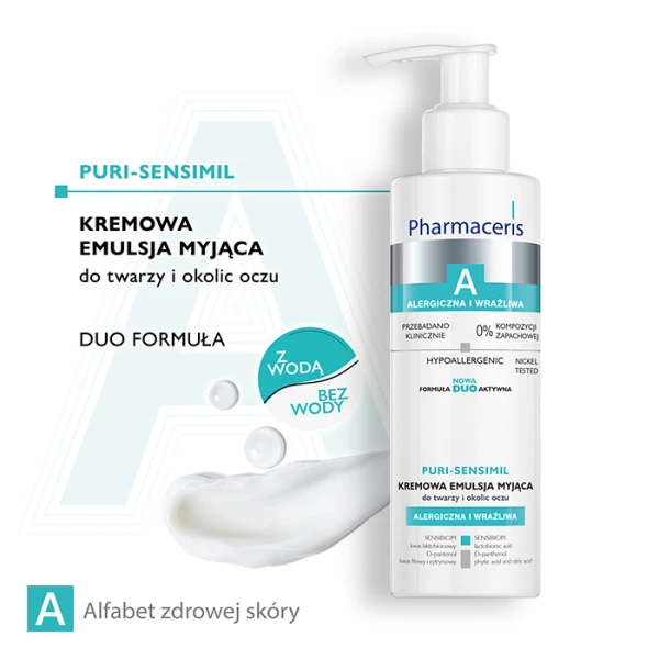 PHARMACERIS A PURI-SENSIMIL KREMOWA EMULSJA MYJĄCA DO TWARZY 190 ML