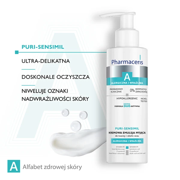 PHARMACERIS A PURI-SENSIMIL KREMOWA EMULSJA MYJĄCA DO TWARZY 190 ML