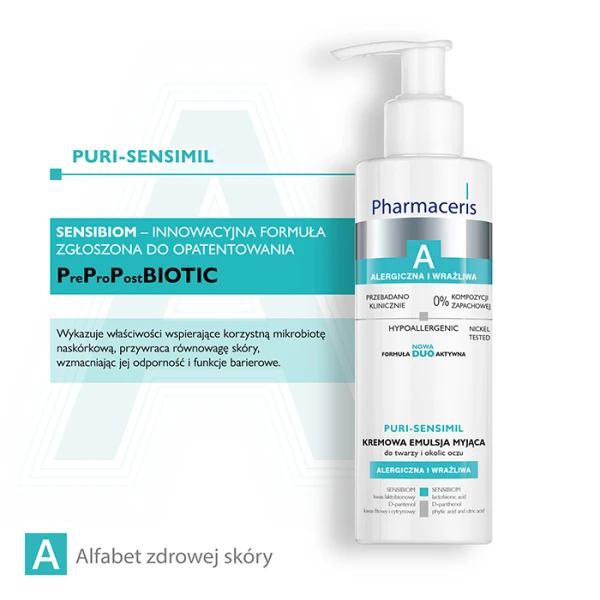 PHARMACERIS A PURI-SENSIMIL KREMOWA EMULSJA MYJĄCA DO TWARZY 190 ML