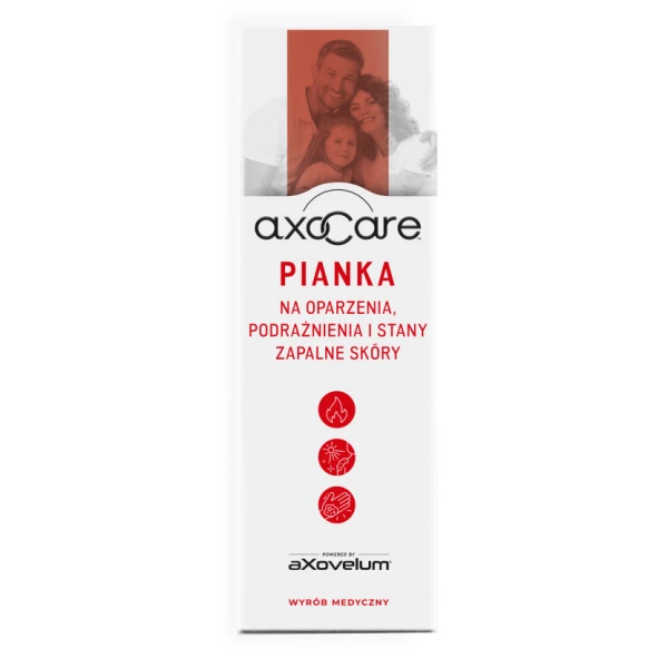 AXOCARE PIANKA NA OPARZENIA, PODRAŻNIENIA SKÓRY I STANY ZAPALNE 3+ 85 ML [Krótka data - 2026-10-31]