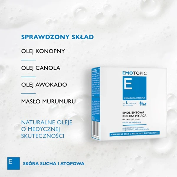 PHARMACERIS E EMOTOPIC EMOLIENTOWA KOSTKA MYJĄCA 100 ML