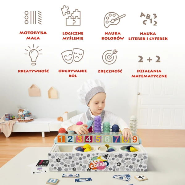 Zabawka matematyczna Lodziarnia – 24 mies. + TOPBRIGHT