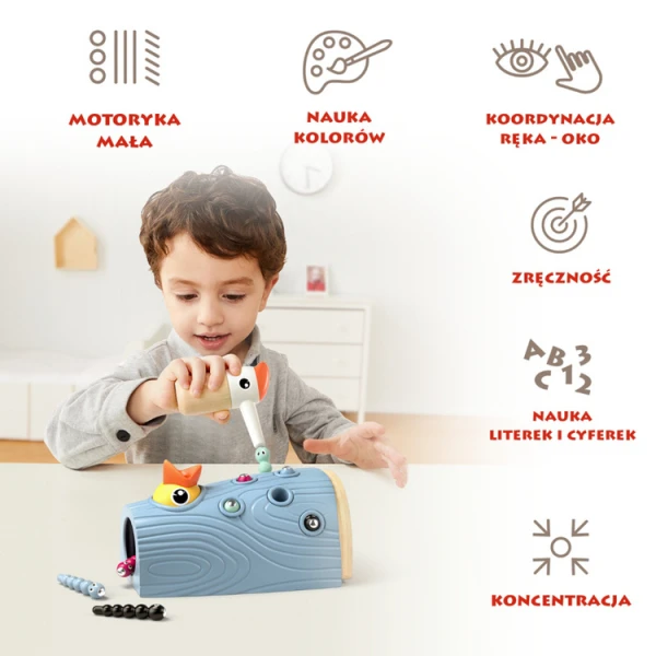 GRA ZRĘCZNOŚCIOWA NAKARM PTASZKA ZŁAP ROBACZKA 24 MC+ TOPBRIGHT