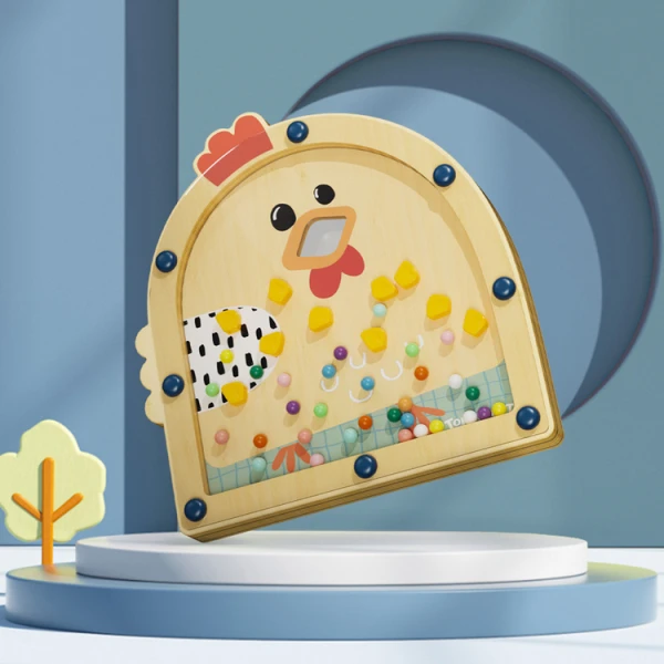 DREWNIANA GRA ZRĘCZNOŚCIOWA NAKARM KURĘ 36 M+ TOPBRIGHT