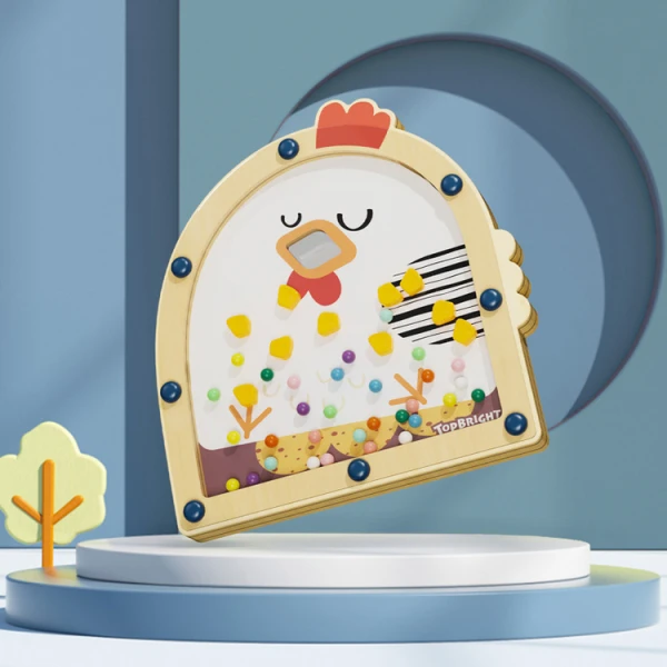 DREWNIANA GRA ZRĘCZNOŚCIOWA NAKARM KURĘ 36 M+ TOPBRIGHT