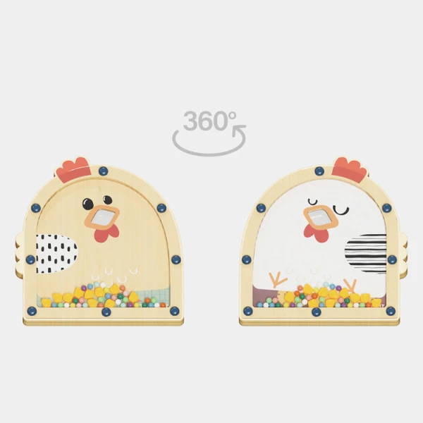 DREWNIANA GRA ZRĘCZNOŚCIOWA NAKARM KURĘ 36 M+ TOPBRIGHT