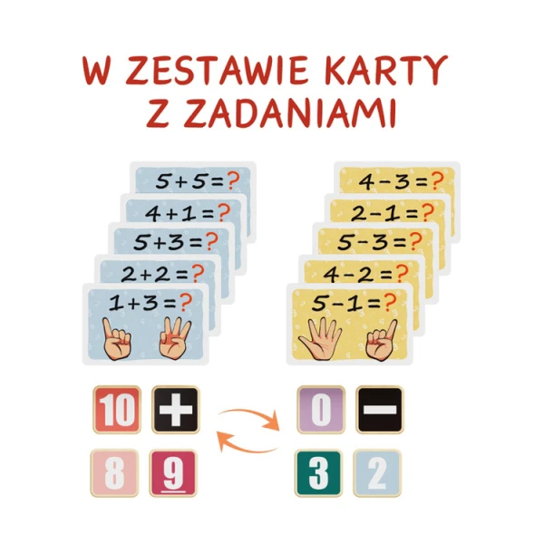 NAUKA LICZENIA NA PALCACH DREWNIANA ZABAWKA EDUKACYJNA 36M+ TOPBRIGHT