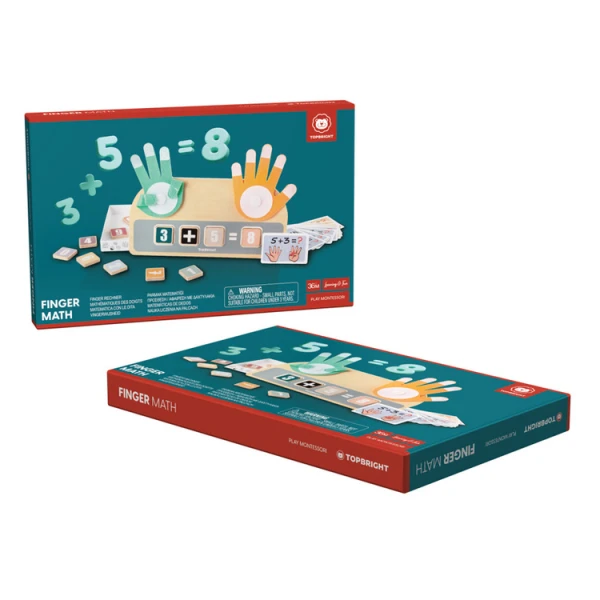 NAUKA LICZENIA NA PALCACH DREWNIANA ZABAWKA EDUKACYJNA 36M+ TOPBRIGHT