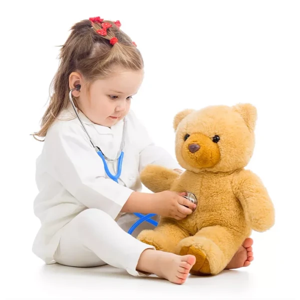 MAŁY LEKARZ DOKTOR ZESTAW DREWNIANY LEKARSKI DLA DZIECI STETOSKOP