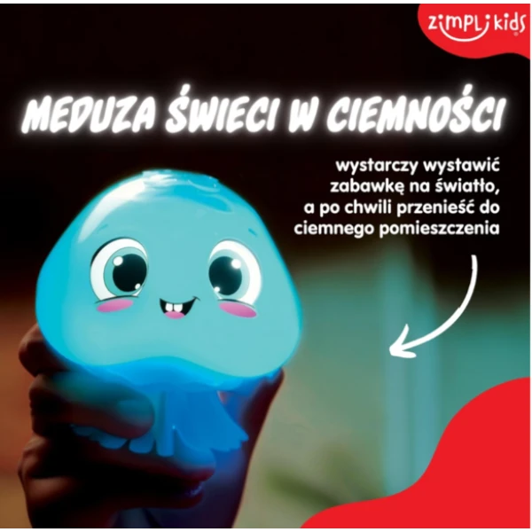 ZIMPLI KIDS Glowy Gellifish – zabawka świecąca meduza Slime 3+