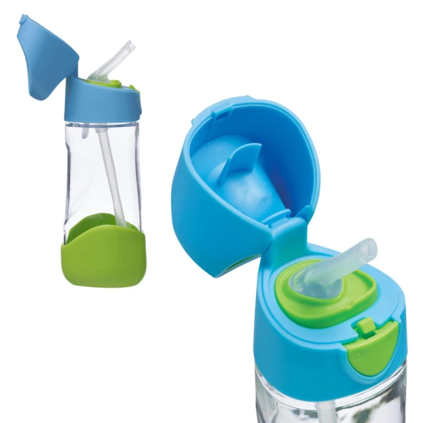 B.box Zestaw Mini Lunchbox + Butelka tritanowa ze słomką 450 ml, Ocean Breeze