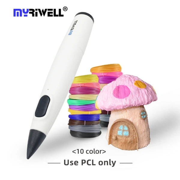 MYRIWELL MAGICZNY DŁUGOPIS 3D PEN DRUKARKA DLA DZIECI BIAŁY ZESTAW