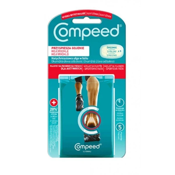 COMPEED PLASTRY NA PĘCHERZE NA PIĘTACH DLA AKTYWNYCH 5 SZTUK + PREZENT