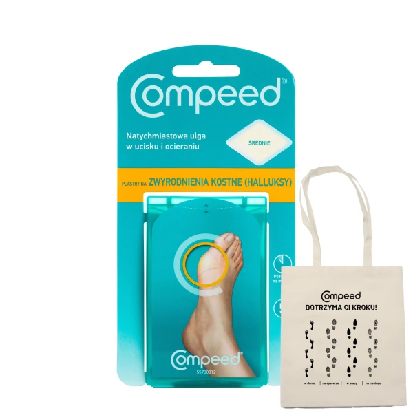 COMPEED PLASTRY NA ZWYRODNIENIA KOSTNE HALLUKSY 5 SZTUK + PREZENT