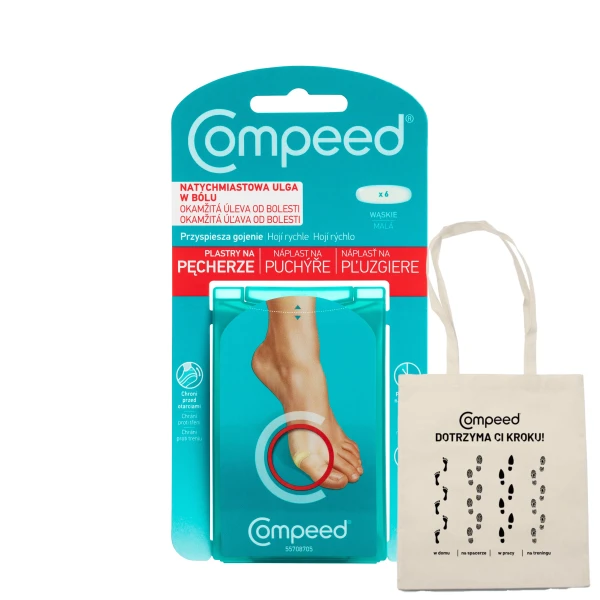 COMPEED PLASTRY NA OTARCIA WĄSKIE 6 SZTUK + PREZENT