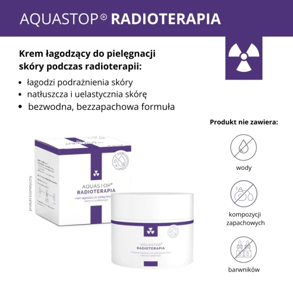 AQUASTOP RADIOTERAPIA KREM ŁAGODZĄCY DO SKÓRY PO RADIOTERAPII 50 ML 