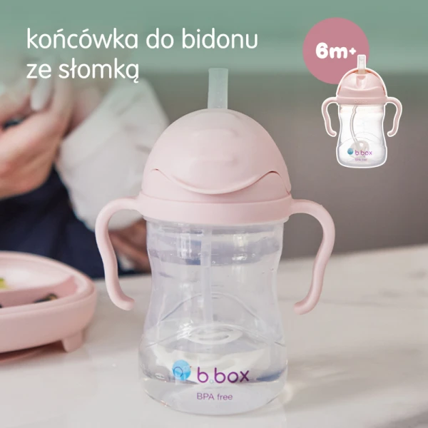 B.box Kubek 4w1 zestaw 240 ml, różowy