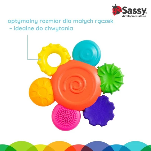 SASSY Kwiatek, gryzak silikonowy, 3 m+