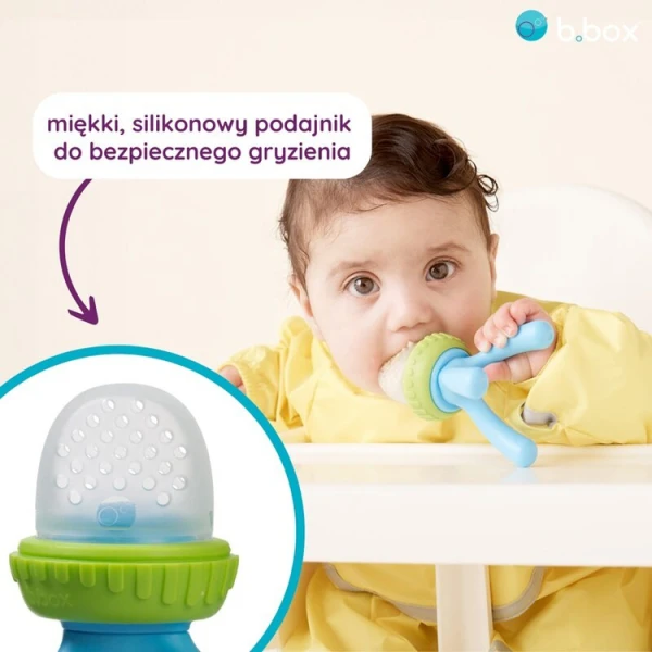 B.box Gryzak silikonowy do podawania pokarmu, róż