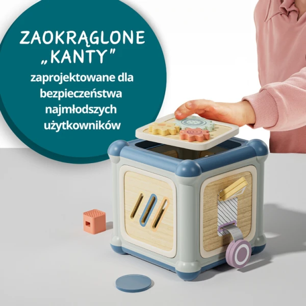 Kostka edukacyjna 10w1 Mistrz motoryki małej - 12 mies.+ Topbright