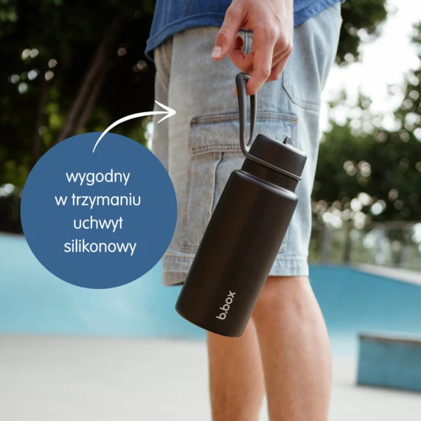 B.box Butelka termiczna ze składanym ustnikiem – termos 1l WHITE OUT