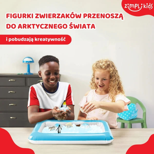 Zestaw do tworzenia śniegu z figurkami i tacą Sno World Arctic Adventure 3+, Zim