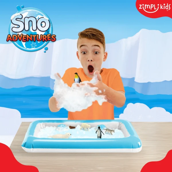 Zestaw do tworzenia śniegu z figurkami i tacą Sno World Arctic Adventure 3+, Zim