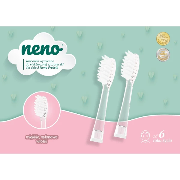 NENO KOŃCÓWKI CZYSZCZĄCE DO SZCZOTECZKI NENO TUTTI 2 SZTUKI