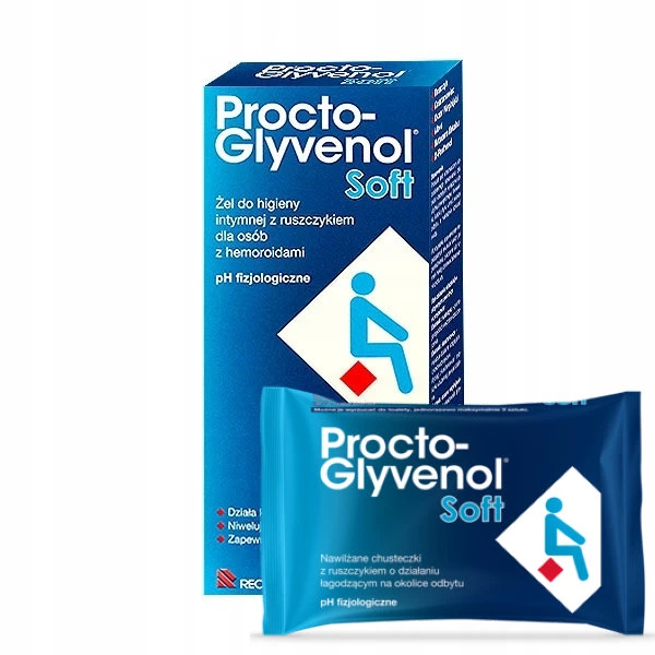 PROCTO-GLYVENOL SOFT ŻEL DO HIGIENY INTYMNEJ + NAWILŻANE CHUSTECZKI ZESTAW