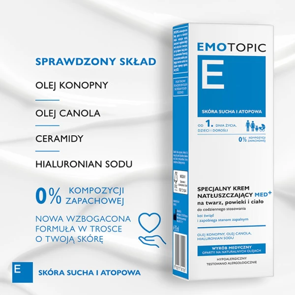 PHARMACERIS E EMOTOPIC SPECJALNY KREM NATŁUSZCZAJĄCY MED+ 75 ML