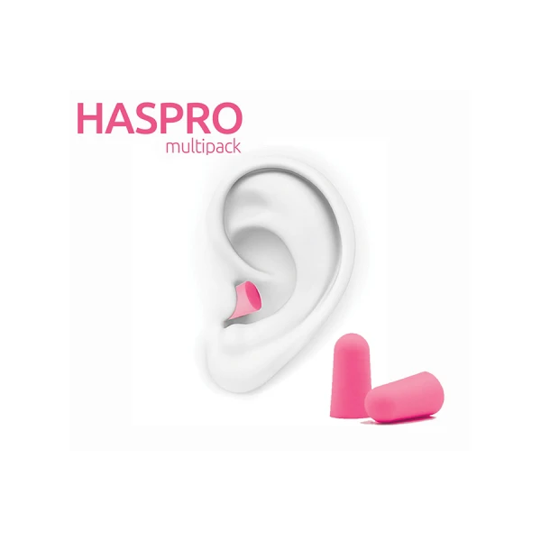HASPRO MULTI10 STOPERY DO USZU RÓŻOWE UNIWERSALNE 10 PAR