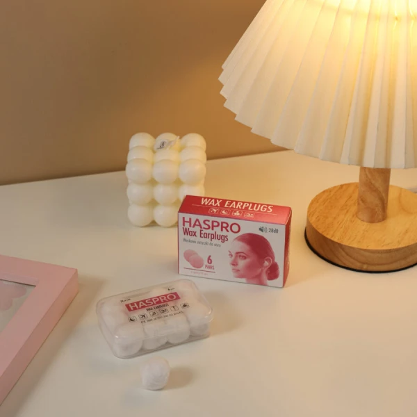 HASPRO FORMOWANE ZATYCZKI DO USZU WAX EARPLUGS WOSKOWE 6 PAR