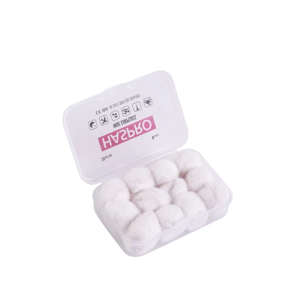 HASPRO FORMOWANE ZATYCZKI DO USZU WAX EARPLUGS WOSKOWE 6 PAR