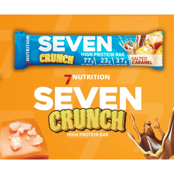 7NUTRITION SEVEN PROTEIN BAR SALTED CARAMEL BATON PROTEINOWY SŁONY KARMEL 77G