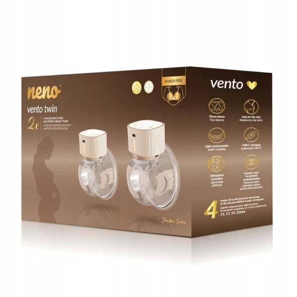 NENO VENTO TWIN TRÓJFAZOWY BEZPRZEWODOWY LAKTATOR ELEKTRONICZNY 
