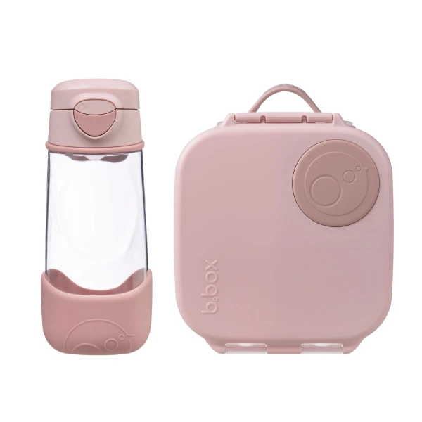 B.Box Zestaw Sportowa butelka tritanowa 450 ml + Mini Lunchbox, Blush Crush